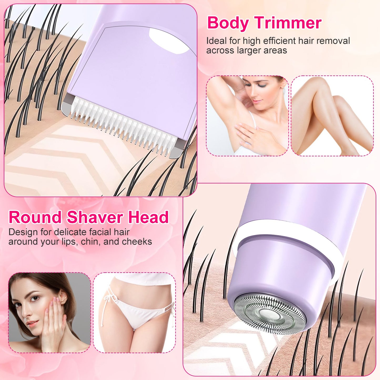 2 In 1 Dual Head Bikini Trimmer For Women